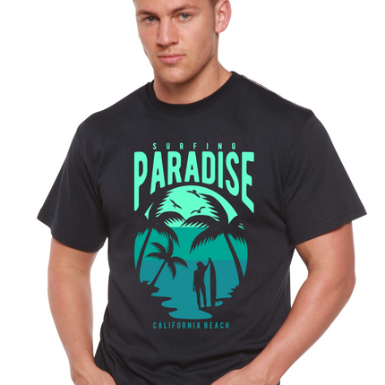 Surfing Paradise California Spun Bamboo® Men's Bamboo Viscose/Organic Cotton Short Sleeve Graphic T-Shirt