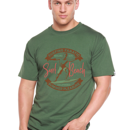 Surf Beach Men's Bamboo Viscose/Organic Cotton Short Sleeve Graphic T-Shirt