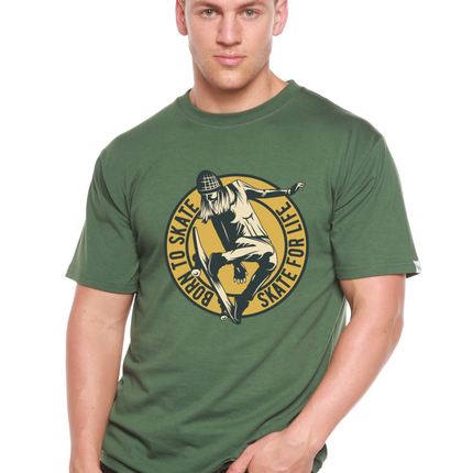 Skate For Life Men's Bamboo Viscose/Organic Cotton Short Sleeve Graphic T-Shirt