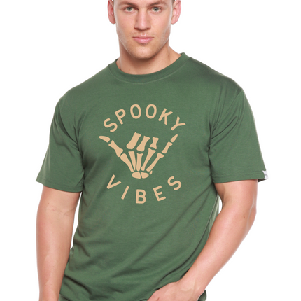 Spooky Vibes Men's Bamboo Viscose/Organic Cotton Short Sleeve Graphic T-Shirt
