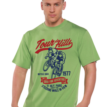 Tour De Hills Spun Bamboo® Men's Bamboo Viscose/Organic Cotton Short Sleeve Graphic T-Shirt