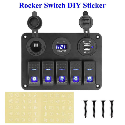 5 Gang Marine Panel Switch