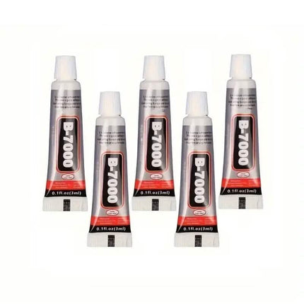 5-Pack: B-7000 Adhesive Glue for Jewelry, Plastic, Metal, Glass, Ceramic