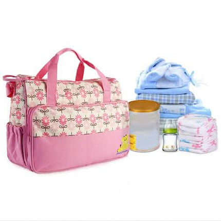 5-Pack: Baby Nappy Diaper Bag Set
