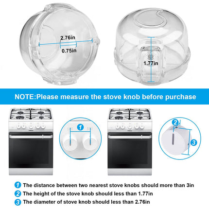 5-Pack: Kitchen Gas Electric Stove Knob Safety Covers