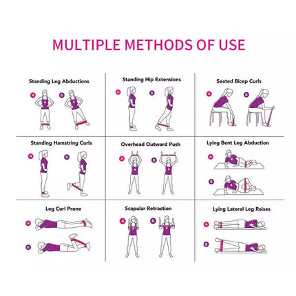 5-Pack: Precision Workout Yoga Fitness Exercise Bands Loops