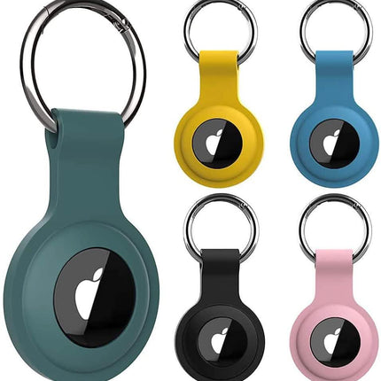 5-Pack: Silicone Airtag Holder with Anti-Lost Keychain