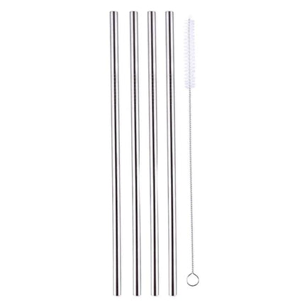 5-Pack: Stainless Steel Bend Or Straight Drinking Straws
