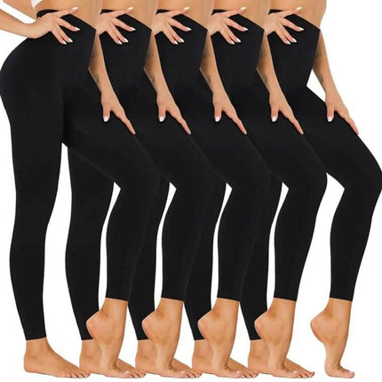 5-Pack: Women’s Fleece Lined High Waist Leggings