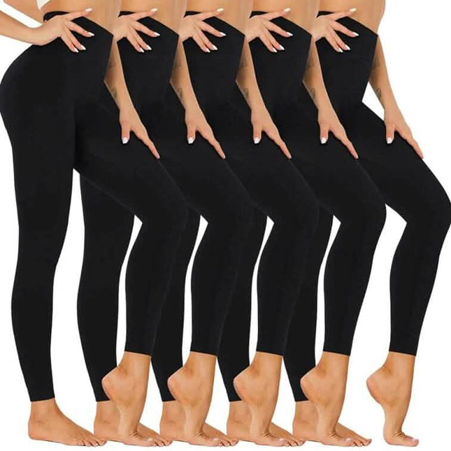 5-Pack: Women’s Fleece Lined High Waist Leggings