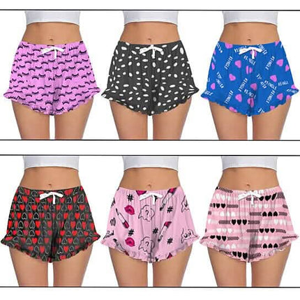 5-Pack: Women's Soft Comfy Printed Lounge Sleep Pajama Short
