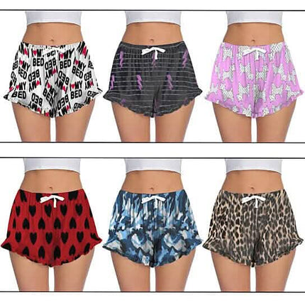 5-Pack: Women's Soft Comfy Printed Lounge Sleep Pajama Short