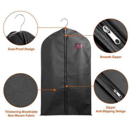 5-Piece: 39" Garment Bags Hanging Suit Bags Covers