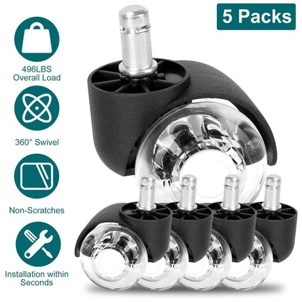 5-Piece: Office Chair Wheels Replacement