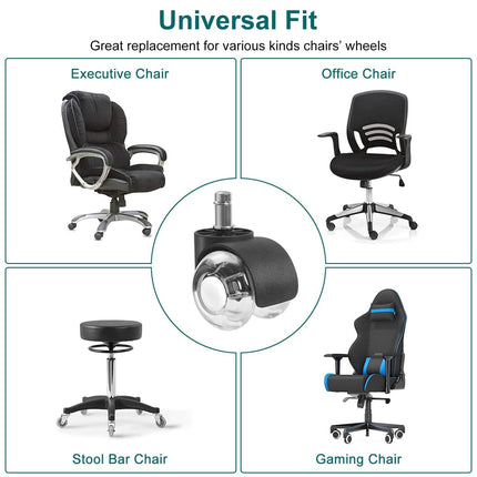 5-Piece: Office Chair Wheels Replacement