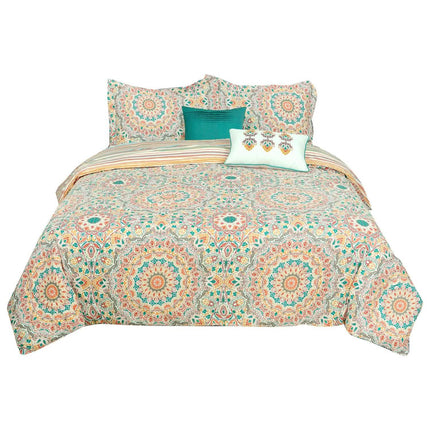 5-Piece: Sloane Street Cozumel Medallion Comforter Set