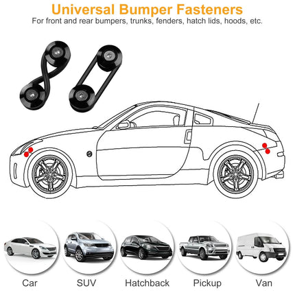 5-Set: Car Quick Release Bumper Fasteners