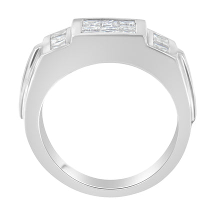 Men's 14K White Gold Diamond Cluster Ring (2 cttw, G-H Color, SI1-SI2 Clarity)