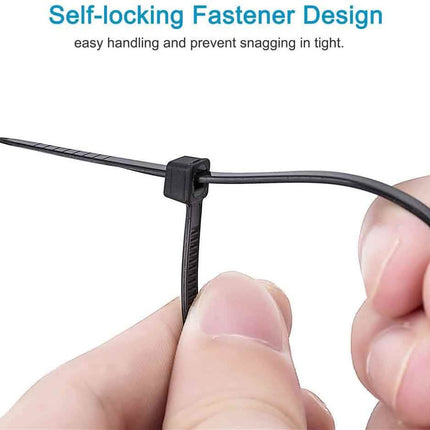 500-Piece: Black Nylon Cable Ties