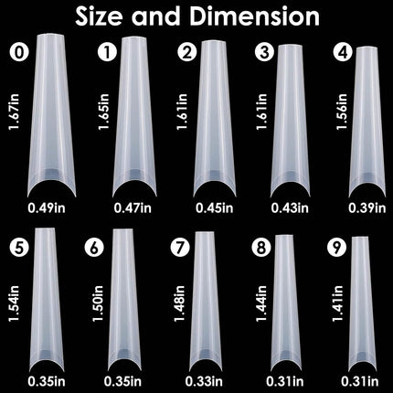 500-Piece: Long False Finger Nails
