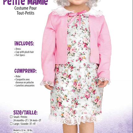 Lil Grammy Old Lady 100 Years of School Grandma Toddler Costume Size Large 3T-4T