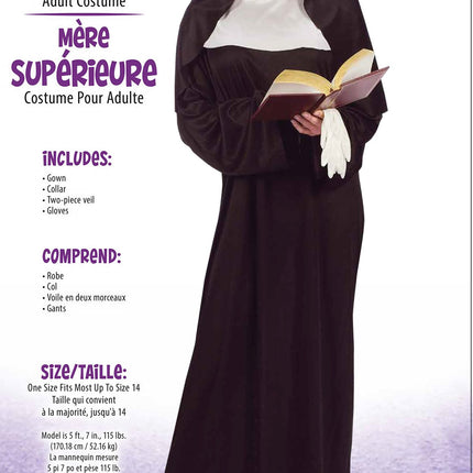 Mother Superior Nun Adult Robe Costume Standard