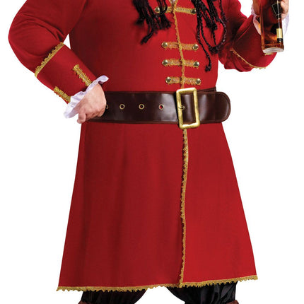 Captain Hook Black Heart Adult Plus Size Pirate Costume
