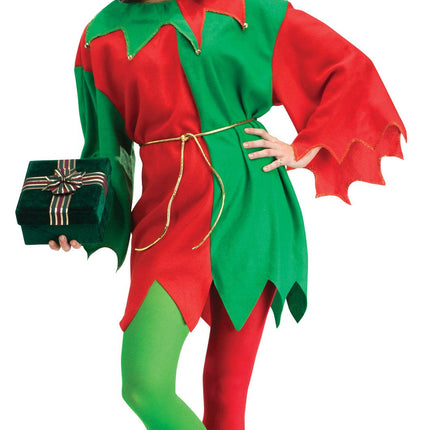 Red and Green Elegant Elf Set Christmas Santa Helper Adult Unisex Costume