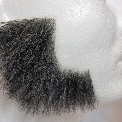 Dark Grey 100% Human Hair European Character Elegant Mutton Chop Sideburns 2019
