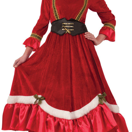 Mrs. Clause Christmas Santa Red Dress and Belt Adult Costume