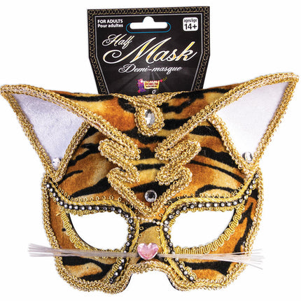 Tiger Deluxe Cat Masquerade Venetian Mask
