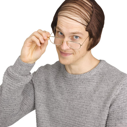 Old Man Comb Over Adult Wig Brown