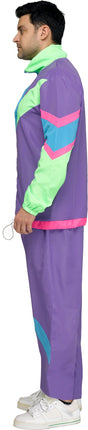 Hip 80's Retro Sweat Track Suit Adult Mens Costume Plus Size