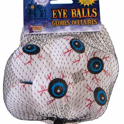 Bag Of Eyeballs Halloween Prop 7 Pieces