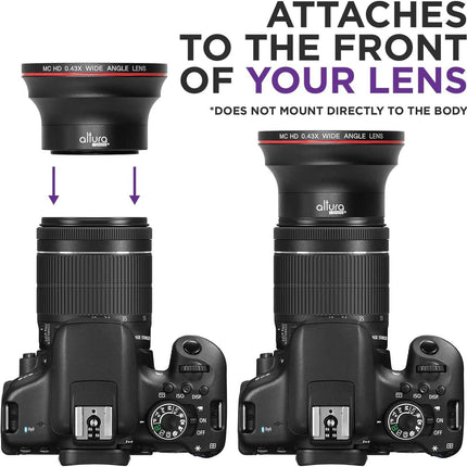 52MM 0.43x Altura Photo Professional HD Wide Angle Lens (w/Macro Portion) for Nikon  (Refurbished)