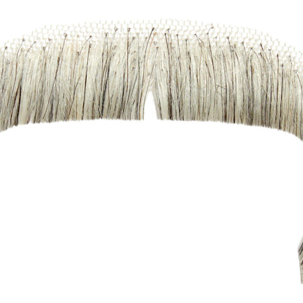 Light Grey 100% Human Hair Zapata Fu Manchu Mustache 2016