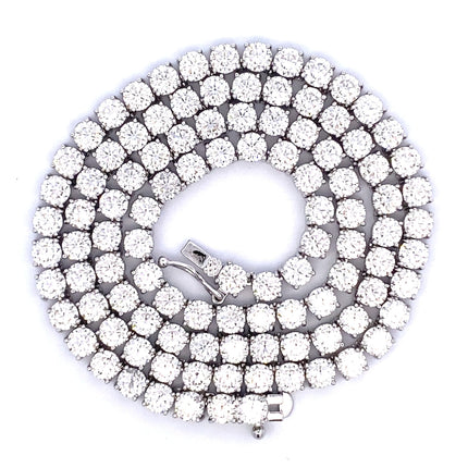 45.00ct Moissanite Tennis Necklace Sterling Silver