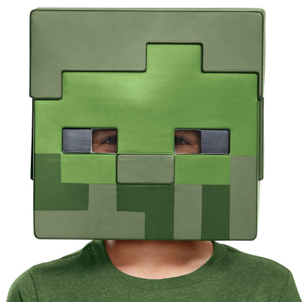 Zombie Minecraft Costume Half Mask Child Size