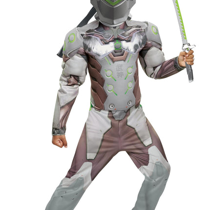 Genji Overwatch Ninja Muscle Child Costume X-Large 14-16
