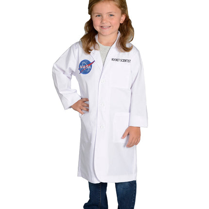 NASA Rocket Scientist Costume Lab Coat Size 8-10