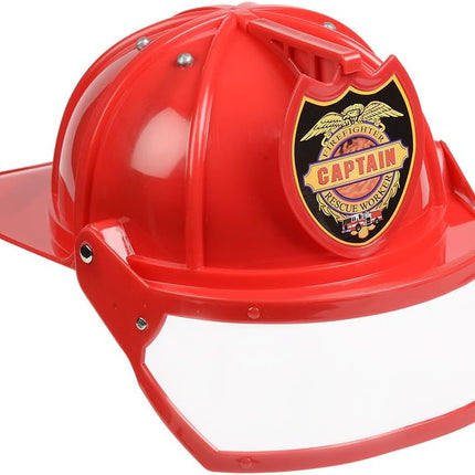 Firefighter Helmet with Movable Visor and Adjustable Headband Adult and Child