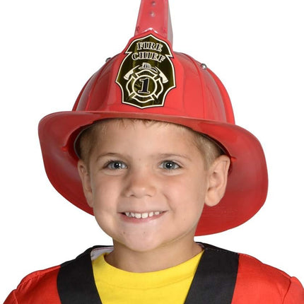 Red Firefighter Helmet with Lights and Sounds Child