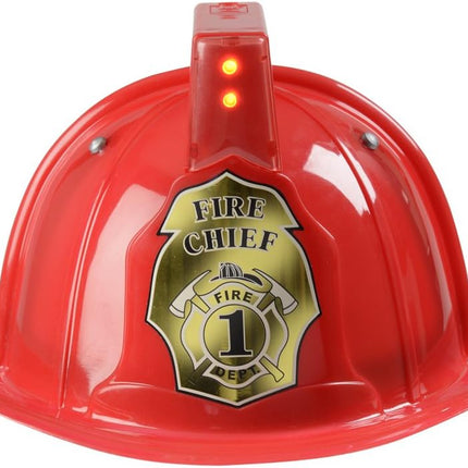 Red Firefighter Helmet with Lights and Sounds Child