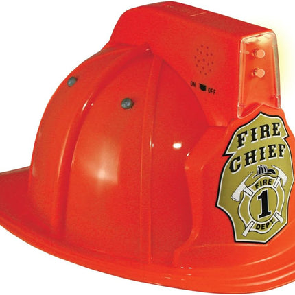 Red Firefighter Helmet with Lights and Sounds Child