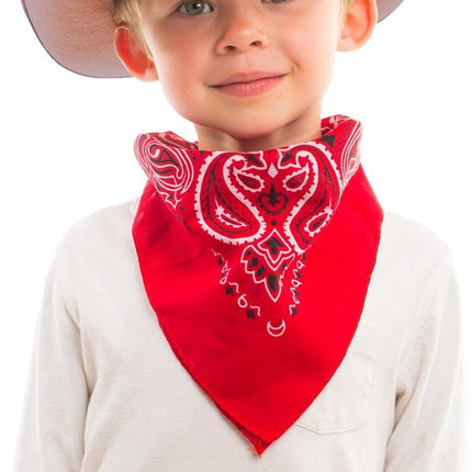 Jr Brown Cowboy Hat with Red Bandana Kids Child Hat