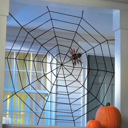 5' Black Window Rope Spiderweb