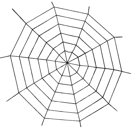 5' Black Window Rope Spiderweb