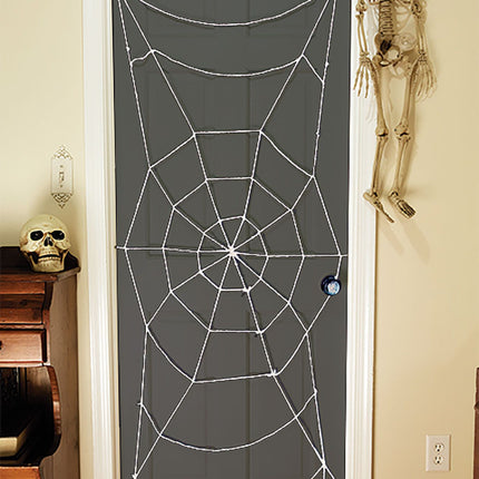 7 Foot Black Spiderweb Door Rope Halloween Decoration