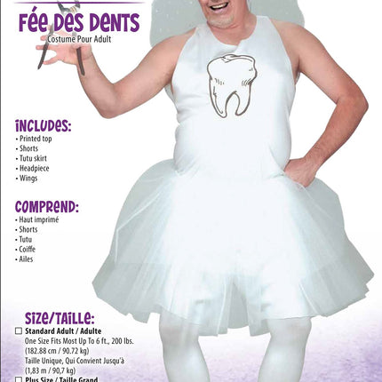 Plus Size Tooth Fairy Adult Mens Princess Costume