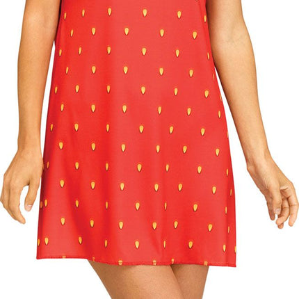 Strawberry Flirty Fruit Dress Adult Costume M/L 10-14